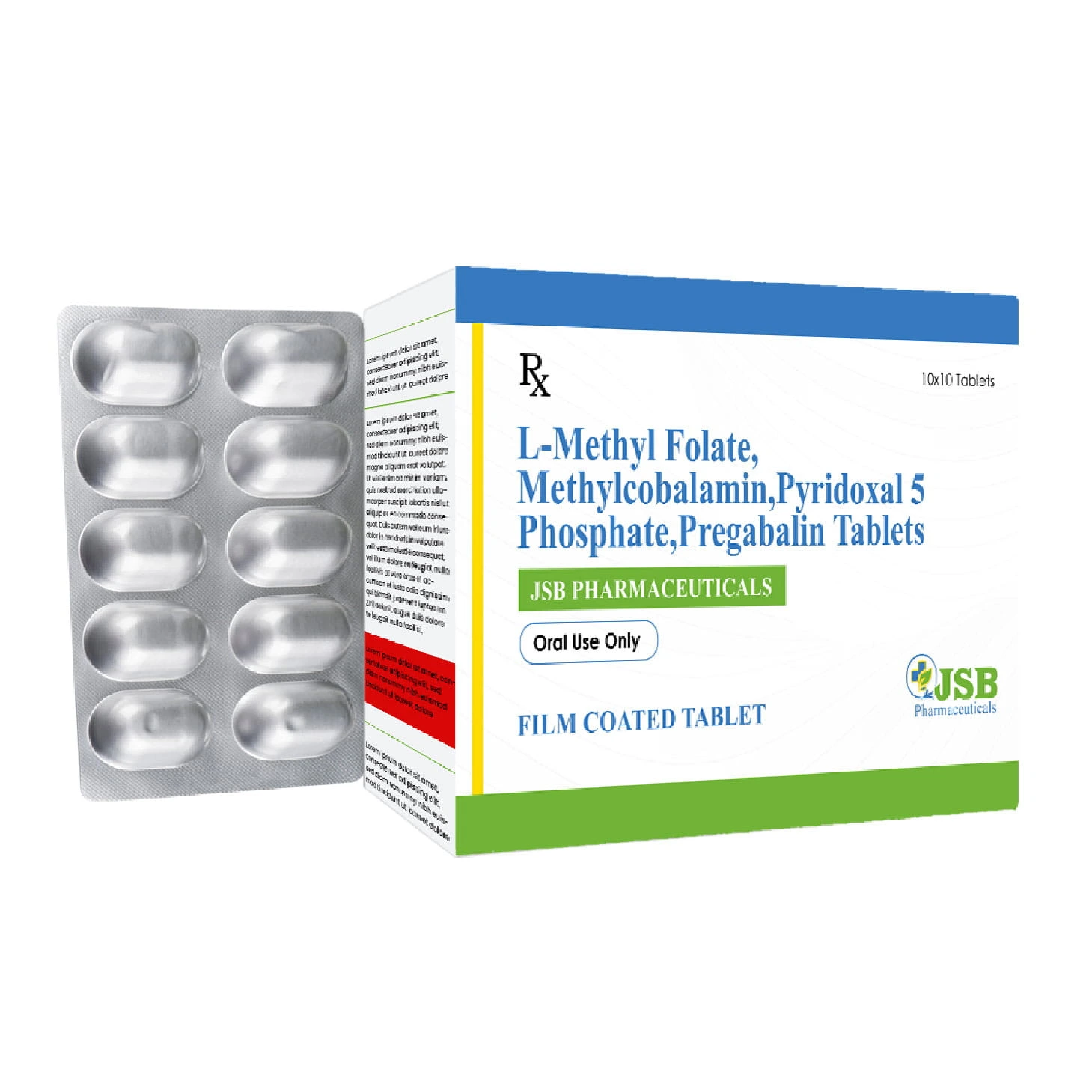 L Methyl Folate + Methylcobalamin + Pyridoxal 5 Phosphate + Pregabalin